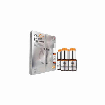 Vita C Booster Treatment Serum (Whitening, Acne Marks, Sensitive, Antioxidant, Pore Minimizing, Firming, Brightening) e10ml Bottle/4 Bottles per Box