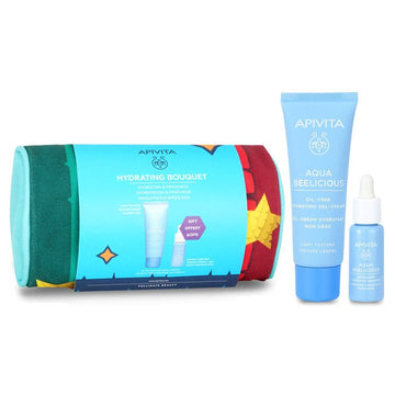 Hydrating Bouquet (Aqua Beelicious- Light Texture) Gift Set: Hydrating Gel-Cream 40ml+ Hydrating Booster 10ml+ Pouch 08675 2pcs+1Pouch