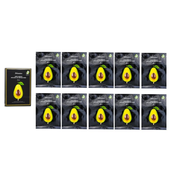 Water Luminous Avocado Oil Ampoule Mask 543492 35mlx10pcs